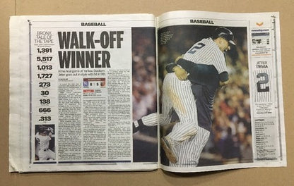 DEREK JETER LAST GAME YANKEE STADIUM Newsday Full Newspaper September 26 2014
