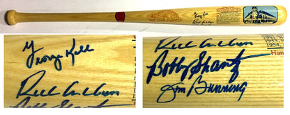 Philidelphia Phillies signed Cooperstown bat Richie Ashburn Bunning 4 Hof Auto