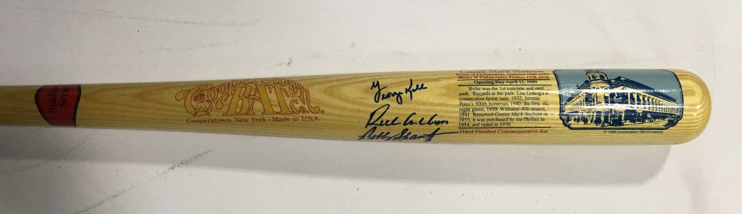 Philidelphia Phillies signed Cooperstown bat Richie Ashburn Bunning 4 Hof Auto