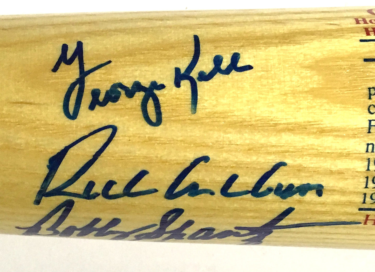 Philidelphia Phillies signed Cooperstown bat Richie Ashburn Bunning 4 Hof Auto