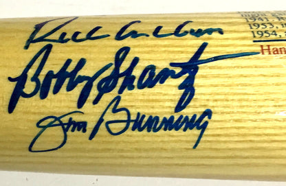 Philidelphia Phillies signed Cooperstown bat Richie Ashburn Bunning 4 Hof Auto