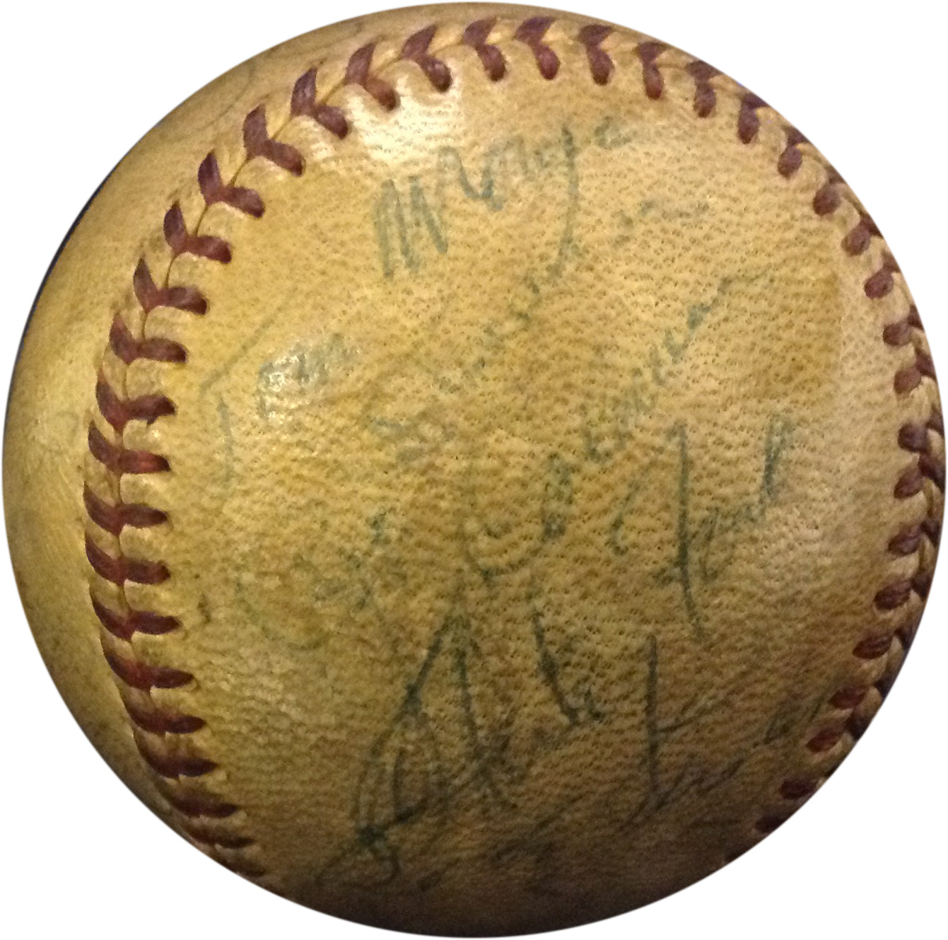 1950S Yankees Team Signed Baseball YOGI BERRA Whitey Ford Rizzuto Auto CBM