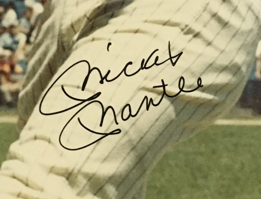 Mickey Mantle Yankees signed 8x10 photo framed vintage autograph tom catal COA