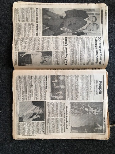 YANKS FREE Ronald Reagan Inauguration Newspaper NY DAILY NEWS 1/21 1981