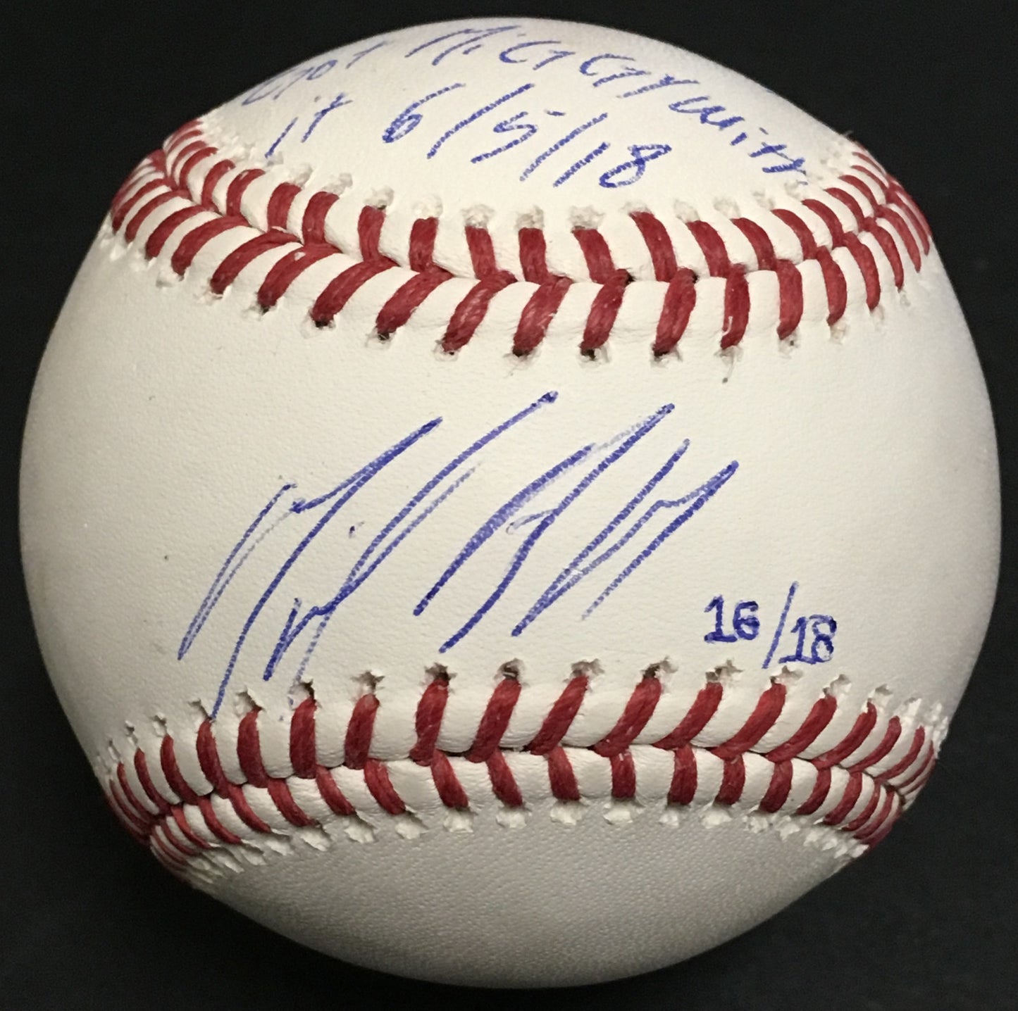 Miguel Andujar signed MLB baseball Miggy 1st grand slam rookie auto Steiner /18