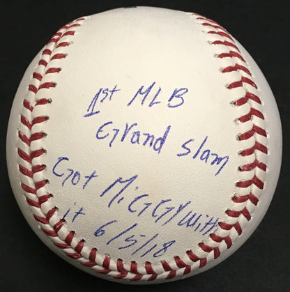 Miguel Andujar signed MLB baseball Miggy 1st grand slam rookie auto Steiner /18