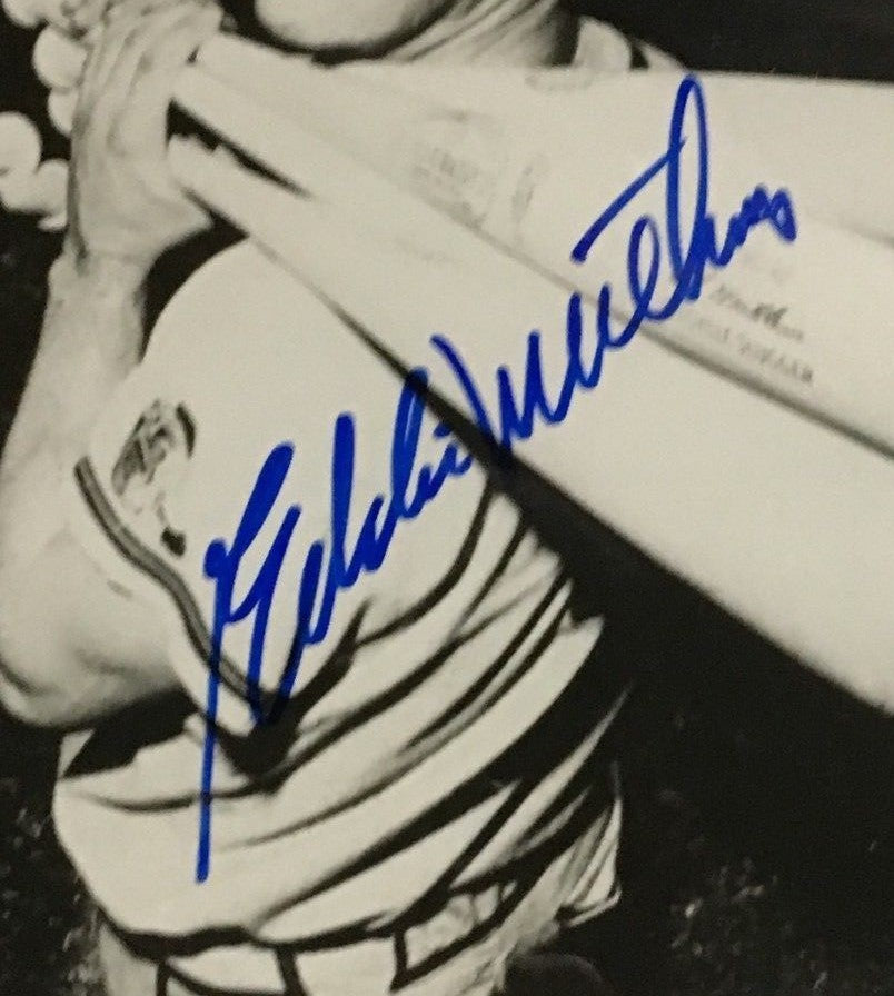 Hank Aaron Eddie Mathews signed 8x10 photo framed 2 autograph HOF 500 HR CBM COA