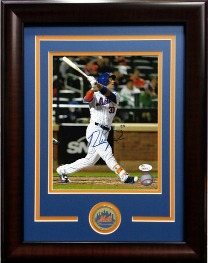 Michael Conforto signed 8x10 photo framed NY Mets coin mint autograph JSA COA