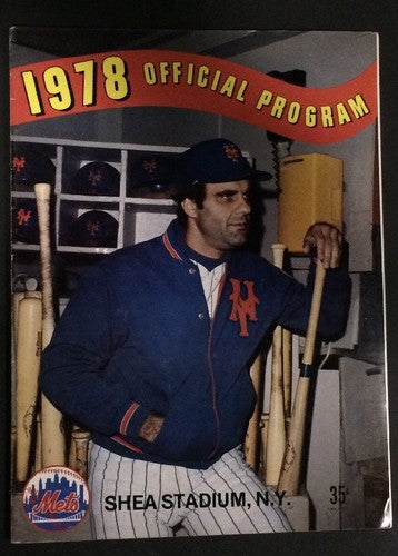 1978 New York Mets Official Program NEAR Mint Tight Binding Joe Torre On Cover