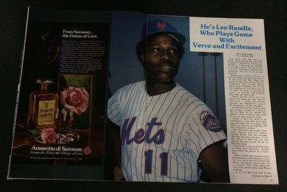 1978 New York Mets Official Program NEAR Mint Tight Binding Joe Torre On Cover
