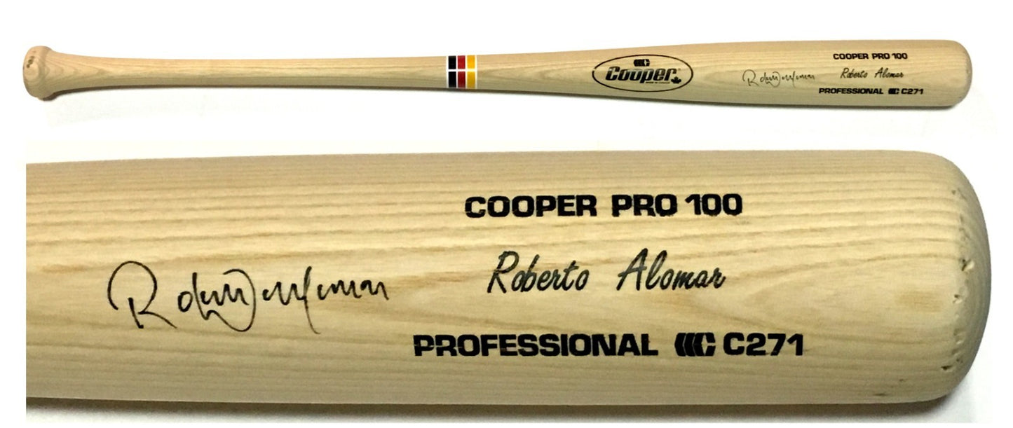 Roberto Alomar signed game issued Cooper C271 baseball bat autograph HOF CBM COA