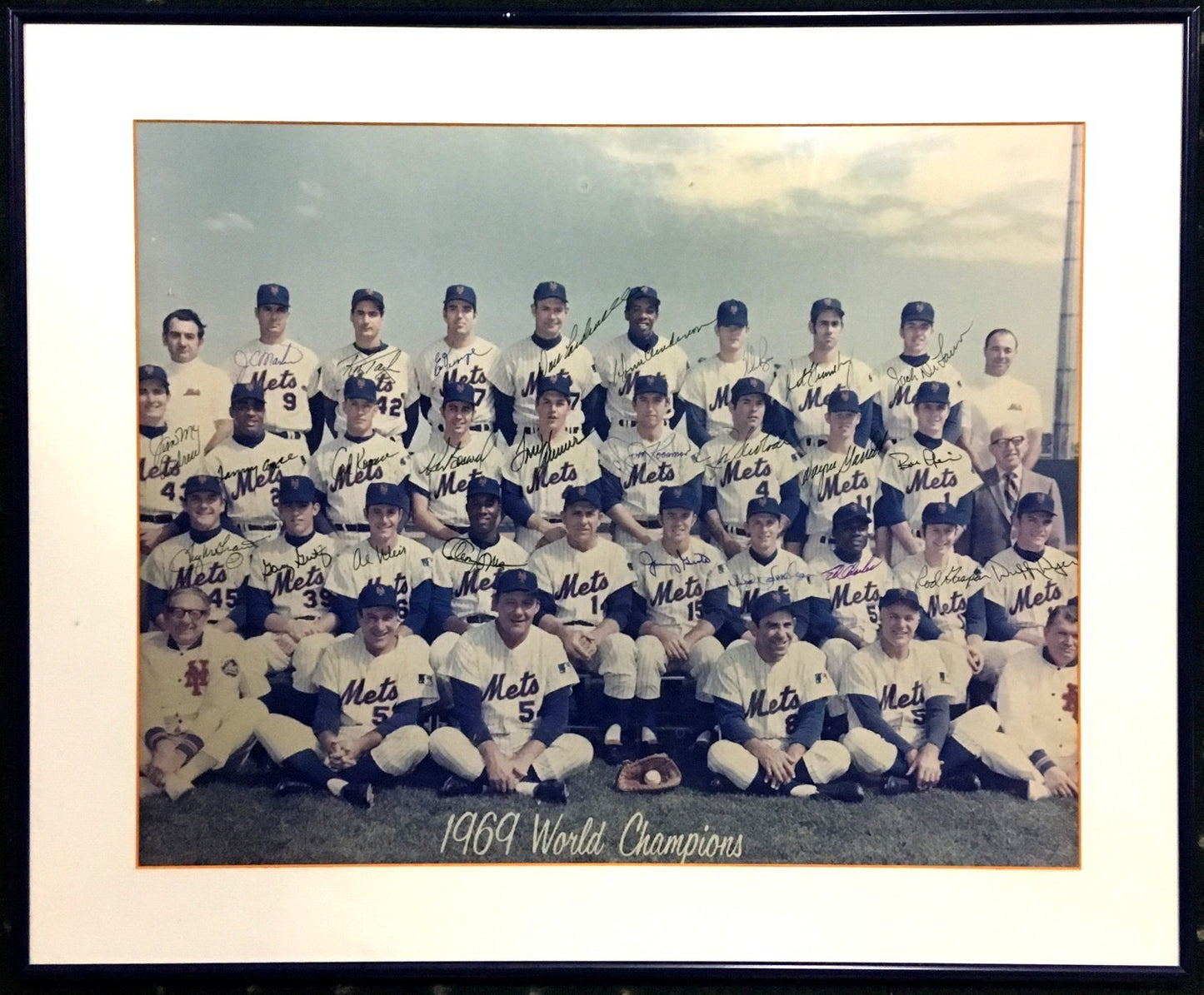 1969 NY Mets WS Champs team signed 16x20 photo 26 auto Nolan Ryan Tom Seaver COA