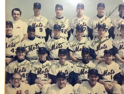 1969 NY Mets WS Champs team signed 16x20 photo 26 auto Nolan Ryan Tom Seaver COA