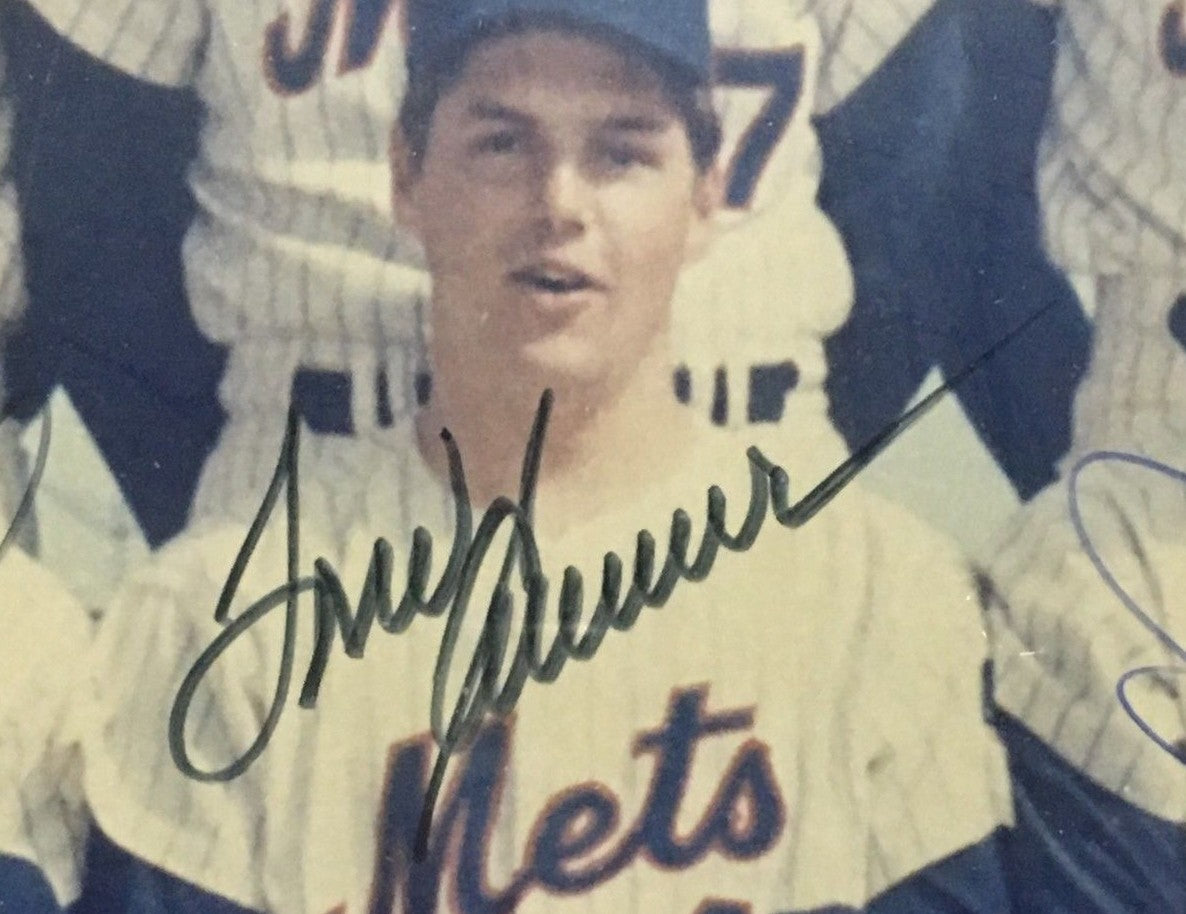 1969 NY Mets WS Champs team signed 16x20 photo 26 auto Nolan Ryan Tom Seaver COA