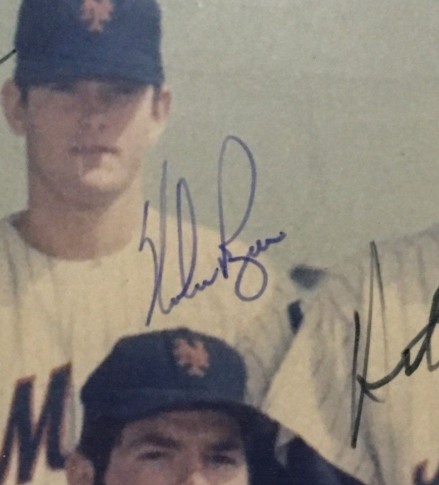 1969 NY Mets WS Champs team signed 16x20 photo 26 auto Nolan Ryan Tom Seaver COA