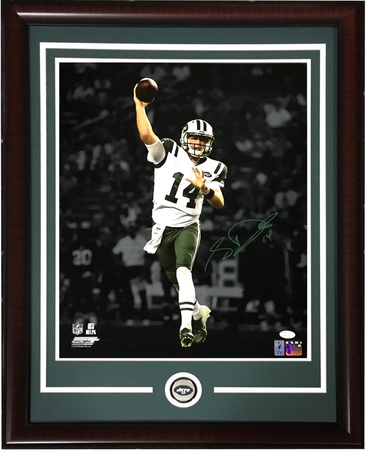 Sam Darnold signed 16x20 Spotlight photo framed Jets Seahawks rookie auto JSA