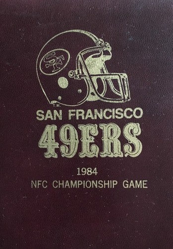 San Fransisco 49ers 1984 NFC Championship  Game Football Press Notebook Binder