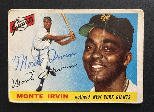 1955 Topps Monte Irvin #100 Original Signed MINT Vintage AUTO Cbm Coa Hof Giants
