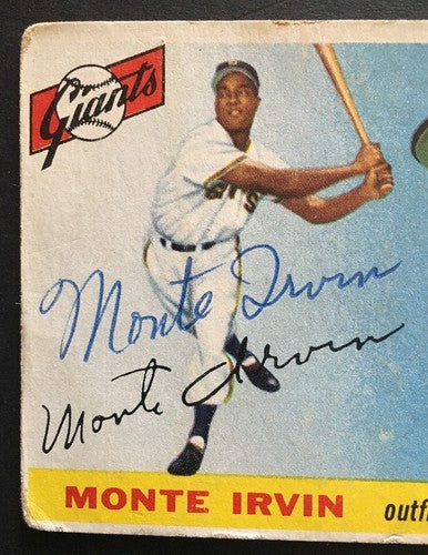 1955 Topps Monte Irvin #100 Original Signed MINT Vintage AUTO Cbm Coa Hof Giants