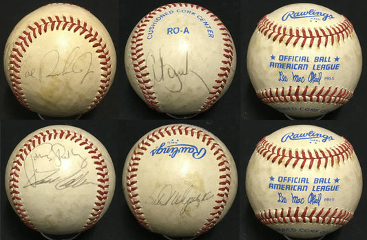 Cal Ripken Jr signed AL Lee MacPhail baseball rare rookie auto Bumbry Shelby COA