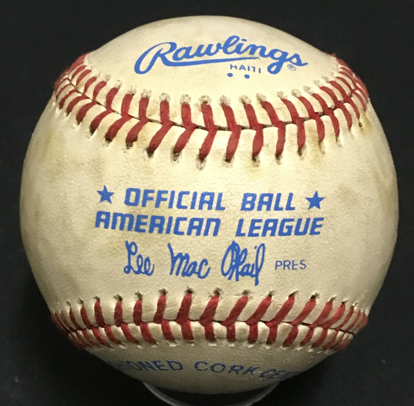 Cal Ripken Jr signed AL Lee MacPhail baseball rare rookie auto Bumbry Shelby COA