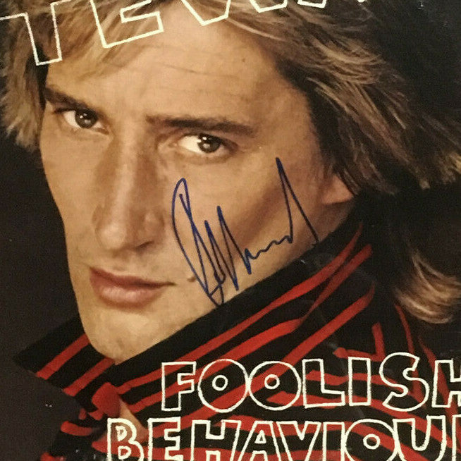 Rod Stewart signed Foolish Behavior Record album framed autograph PSA DNA COA