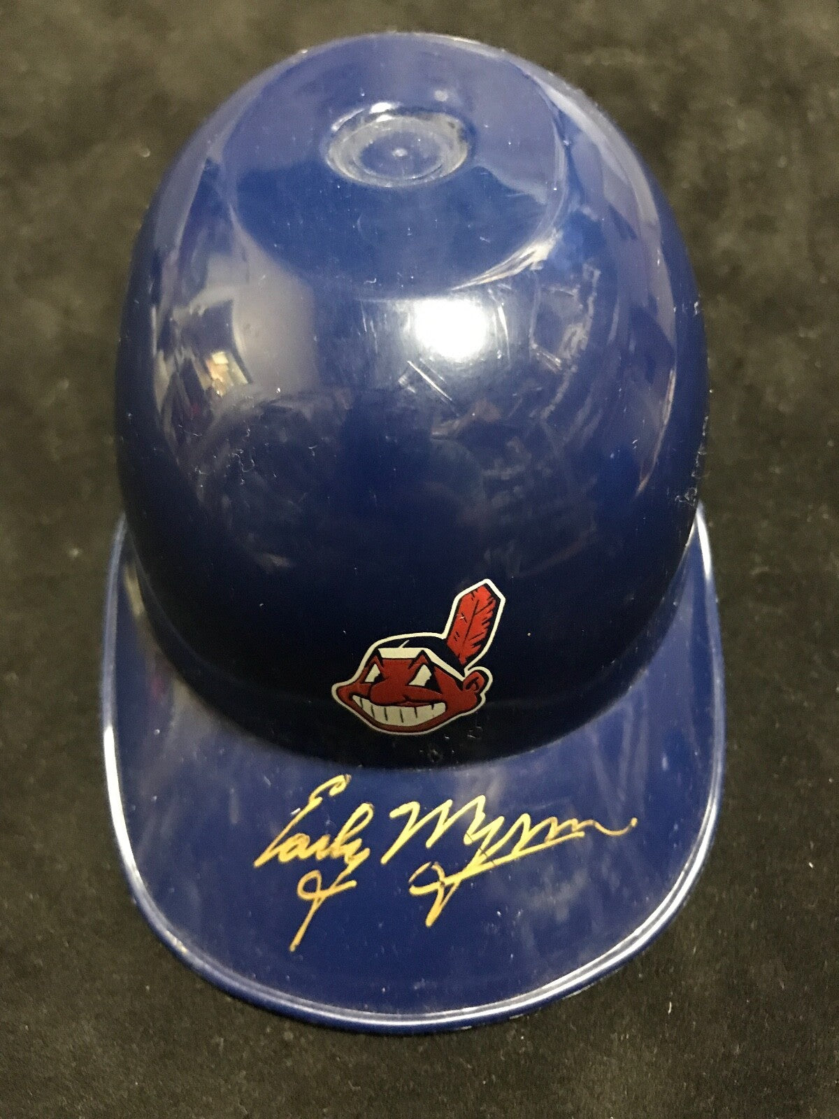 Early Wynn signed Baseball 5 3/4" Mini Helmet Indians CY Young HOF Auto Cbm Coa
