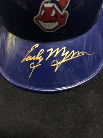 Early Wynn signed Baseball 5 3/4" Mini Helmet Indians CY Young HOF Auto Cbm Coa