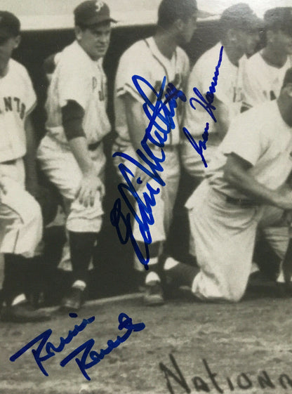 1953 All Star Game signed 11x14 photo framed 17 auto Stan Musial Ed Mathews Jsa