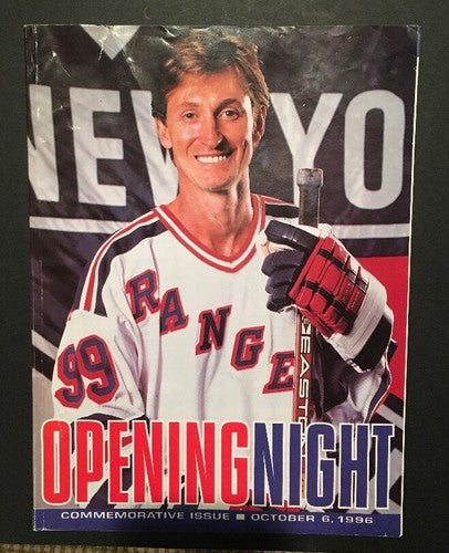 1996 NY Rangers Opening Night Program Wayne Gretzky Commemorative Issue Oct 6