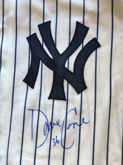 David Cone signed game issued 1996 Tagged Rawlings Yankees jersey auto Agent COA