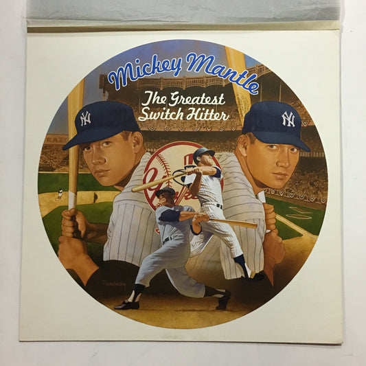 Todd Treadway signed original Mickey Mantle Greatest Switch Hitter painting 1/1