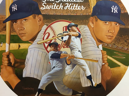 Todd Treadway signed original Mickey Mantle Greatest Switch Hitter painting 1/1