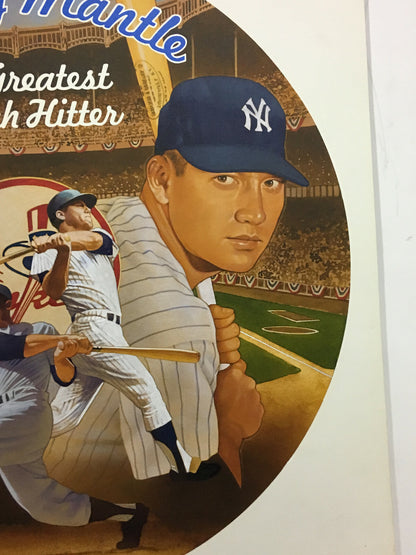 Todd Treadway signed original Mickey Mantle Greatest Switch Hitter painting 1/1
