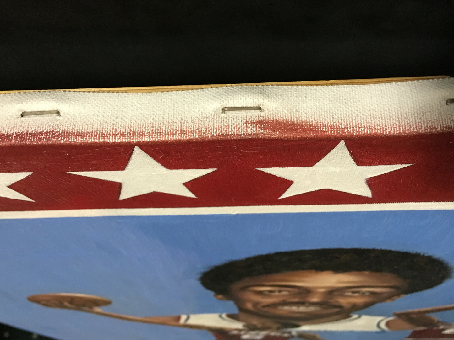 Robert Stephen Simon signed Julius Erving Dr J ORIGINAL PAINTING canvas COA 1/1
