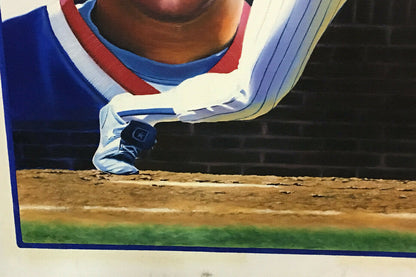 Terrence Fogarty signed original Oil Painting canvas Andre Dawson HOF Cubs COA