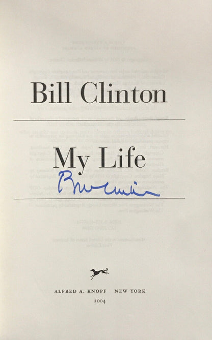 Bill Clinton President My Life Hard Cover Book Signed Mint Proof CBM COA