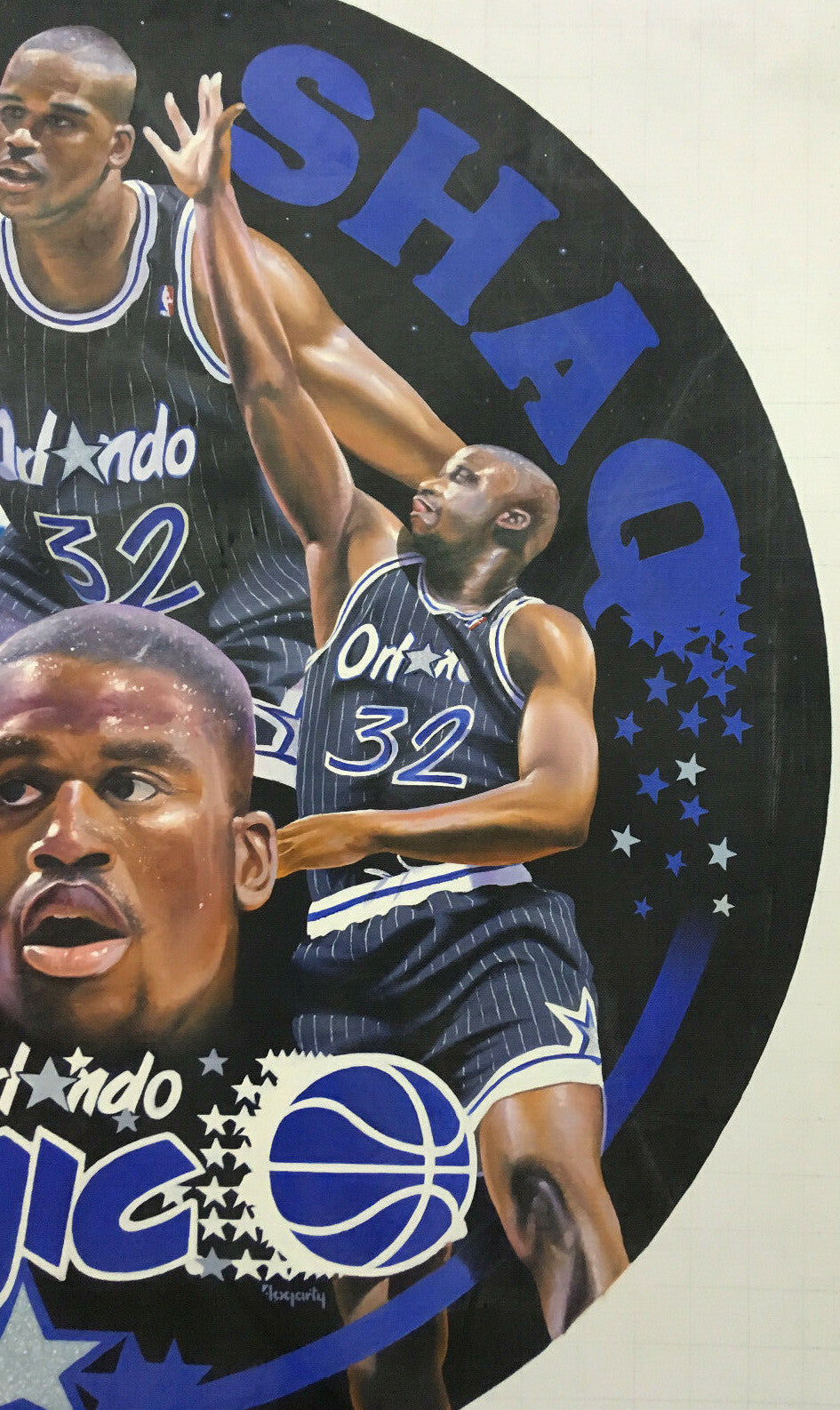 Terrence Fogarty signed original Shaquille O'Neal Shaq canvas oil painting 1/1