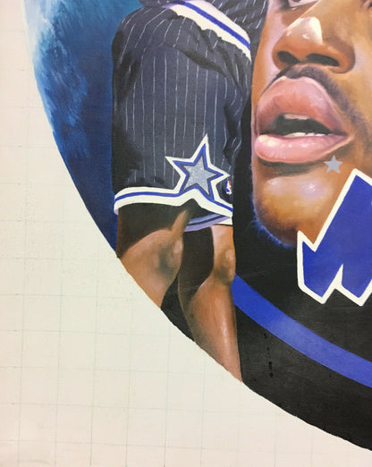 Terrence Fogarty signed original Shaquille O'Neal Shaq canvas oil painting 1/1