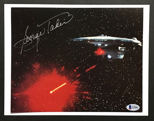 George Takei Signed 8x10 Photo Mint Autograph Star Trek Enterprise Sulu BAS COA