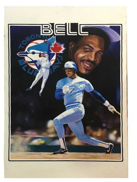 George Bell Artist Fogarty signed original Oil Painting canvas COA 1/1 Blue Jays