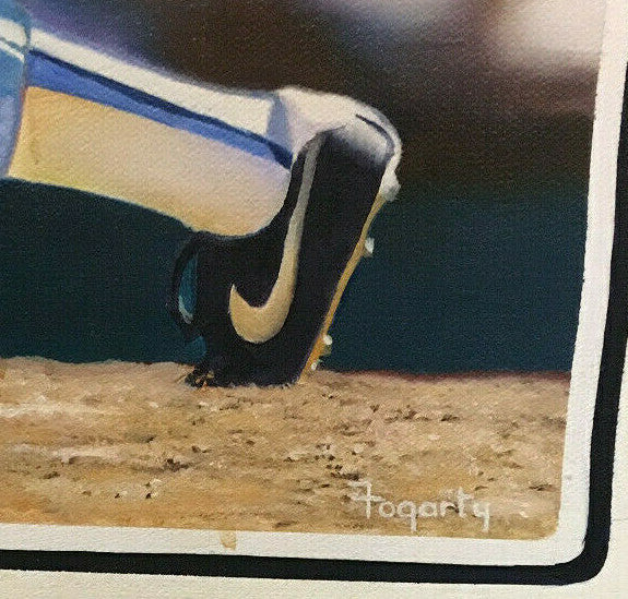 George Bell Artist Fogarty signed original Oil Painting canvas COA 1/1 Blue Jays