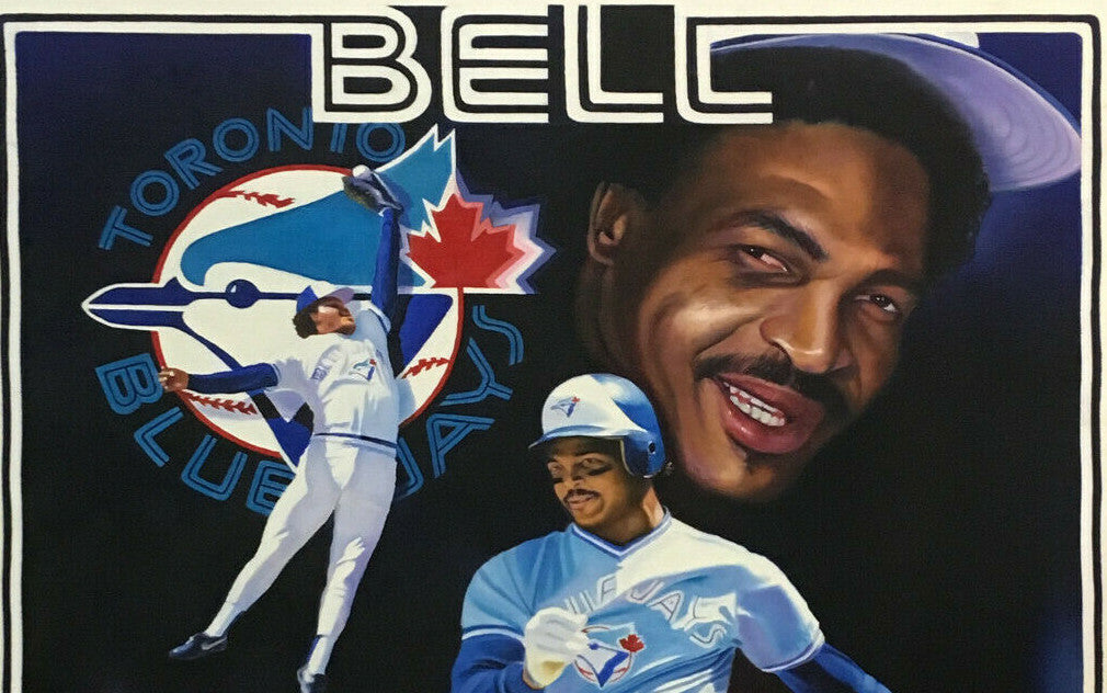 George Bell Artist Fogarty signed original Oil Painting canvas COA 1/1 Blue Jays
