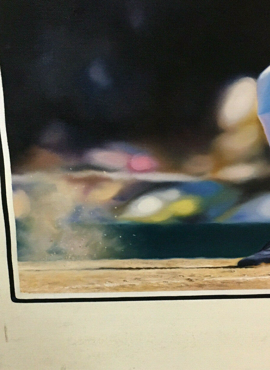 George Bell Artist Fogarty signed original Oil Painting canvas COA 1/1 Blue Jays