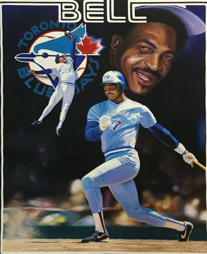 George Bell Artist Fogarty signed original Oil Painting canvas COA 1/1 Blue Jays