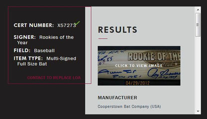 Willie Mays signed ROY 1951 Cooperstown bat 15 auto JSA LOA Frank Robinson