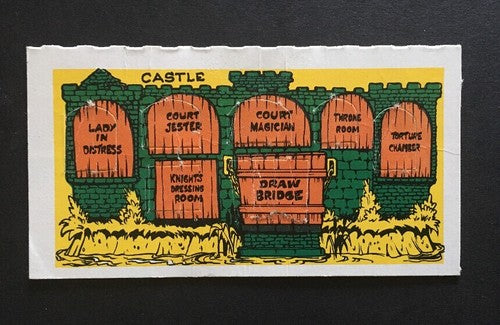 1970 TOPPS FUNNY DOORS TEST SET RARE CARD #8 Castle  Nice Crisp Sharp Corners