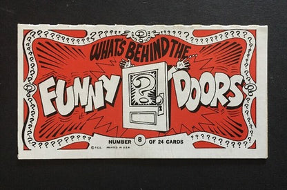 1970 TOPPS FUNNY DOORS TEST SET RARE CARD #8 Castle  Nice Crisp Sharp Corners