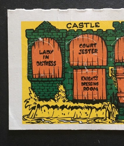 1970 TOPPS FUNNY DOORS TEST SET RARE CARD #8 Castle  Nice Crisp Sharp Corners