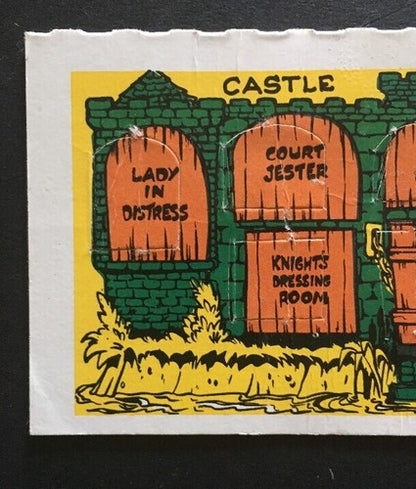 1970 TOPPS FUNNY DOORS TEST SET RARE CARD #8 Castle  Nice Crisp Sharp Corners